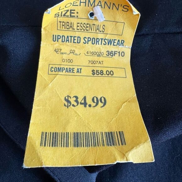 Tribal Essentials Low Wasted Pull On Flare Pants Black Size L/XL - Picture 6 of 9